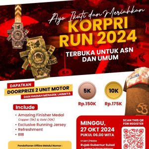 Jangan Lewatkan, Pemprov Sulsel Bakal Gelar Korpri Run