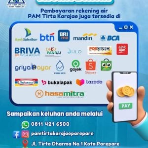 Dukung Era Digital, PAM Tirta Karajae Permudah Pembayaran Tagihan Air dengan Layanan Modern