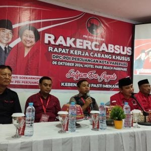 Hadiri Rakercabsus PDIP Parepare, TSM MO Paparkan Visi Misi Wujudkan Kesejahteraan Masyarakat