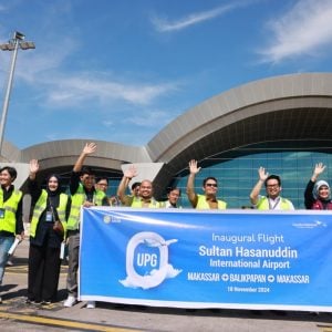 Pj Sekda Makassar Hadiri Peresmian Penerbangan Baru Garuda Indonesia Makassar-Balikpapan