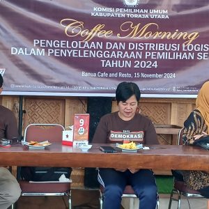 KPU Torut  Gelar Coffee Morning Bahas Logistik Pilkada