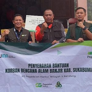 PT Pegadaian Jawa Barat Serahkan Bantuan Kepada Korban Bencana Alam Sukabumi