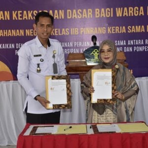 Rutan Pinrang Jalin Kerja Sama Pembinaan Kerohanian dan Minat Literasi dengan Dinas Perpustakaan