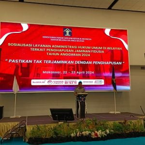 Sebarkan Informasi Fidusia Kepada Publik, Kanwil Kemenkumham Sulsel Gelar Sosialsiasi Penghapusan Jaminan Fidusia Tahun 2024