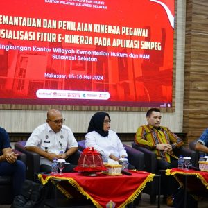 Biro SDM Setjen dan Kemenkumham Sulsel Gelar Pemantauan Kinerja dan Sosialisasi e-Kinerja