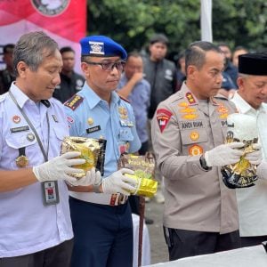 Kanwil Kemenkumham Sulsel Hadiri Pemusnahan BB Narkoba di Polda Sulsel