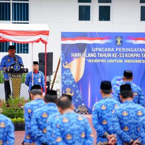 Peringati HUT KORPRI ke-53, Kanwil Kemenkumham Sulsel Gelar Upacara