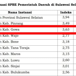 Penerapan SPBE Kabupaten Gowa Raih Predikat Sangat Baik dari Kemenpan-RB