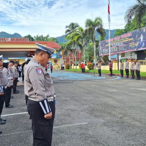 Tiga Personil Gugur di Lampung, Polres Tator Gelar Doa Bersama