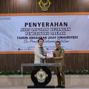 Wujudkan Tata Kelola Keuangan yang Lebih Baik, Wawali Parepare Serahkan LKPD 2024 ke BPK