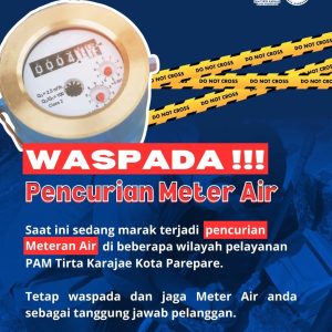 Waspada Kasus Pencurian Meter Air, PAM Tirta Keluarkan Imbauan