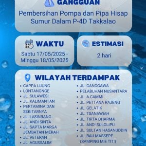 20 Titik Terdampak Gangguan Air Bersih, PAM Tirta Karajae Lakukan Pembersihan Pompa dan Pipa Hisap Sumur Dalam