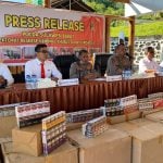 Polda Sulbar Sita 13.600 Pax Rokok Ilegal