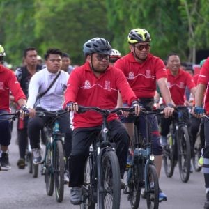 Bupati Takalar Lepas Fun Bike Hari Bhayangkara ke-79