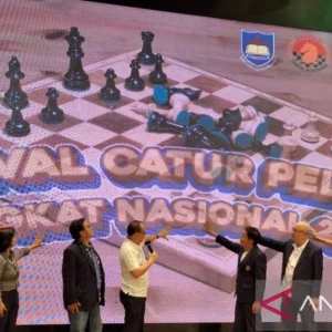 Festival Catur Pelajar Tingkat Nasional Diikuti 707 Pecatur dari 15 Provinsi